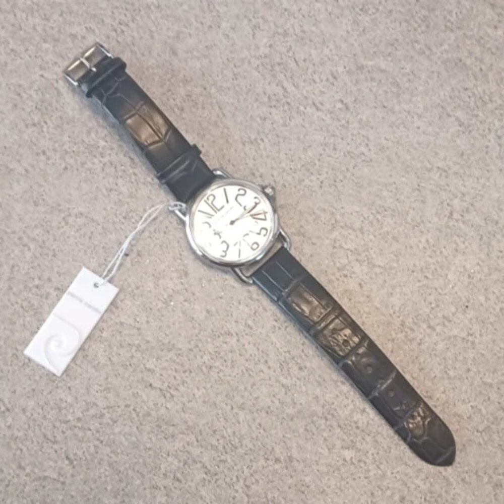 Pierre Cardin 42mm White Dial Date Arabic Numbers Leather strap Japan quartz - Picture 8 of 12